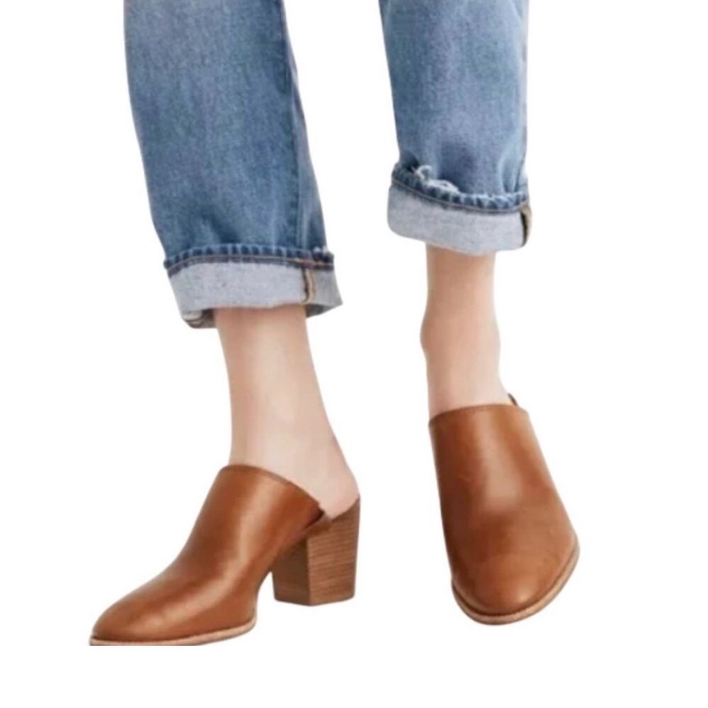 Madewell size 7 The Mindy Mule boho Tan Leather Slip-On Loafers - Picture 13 of 13